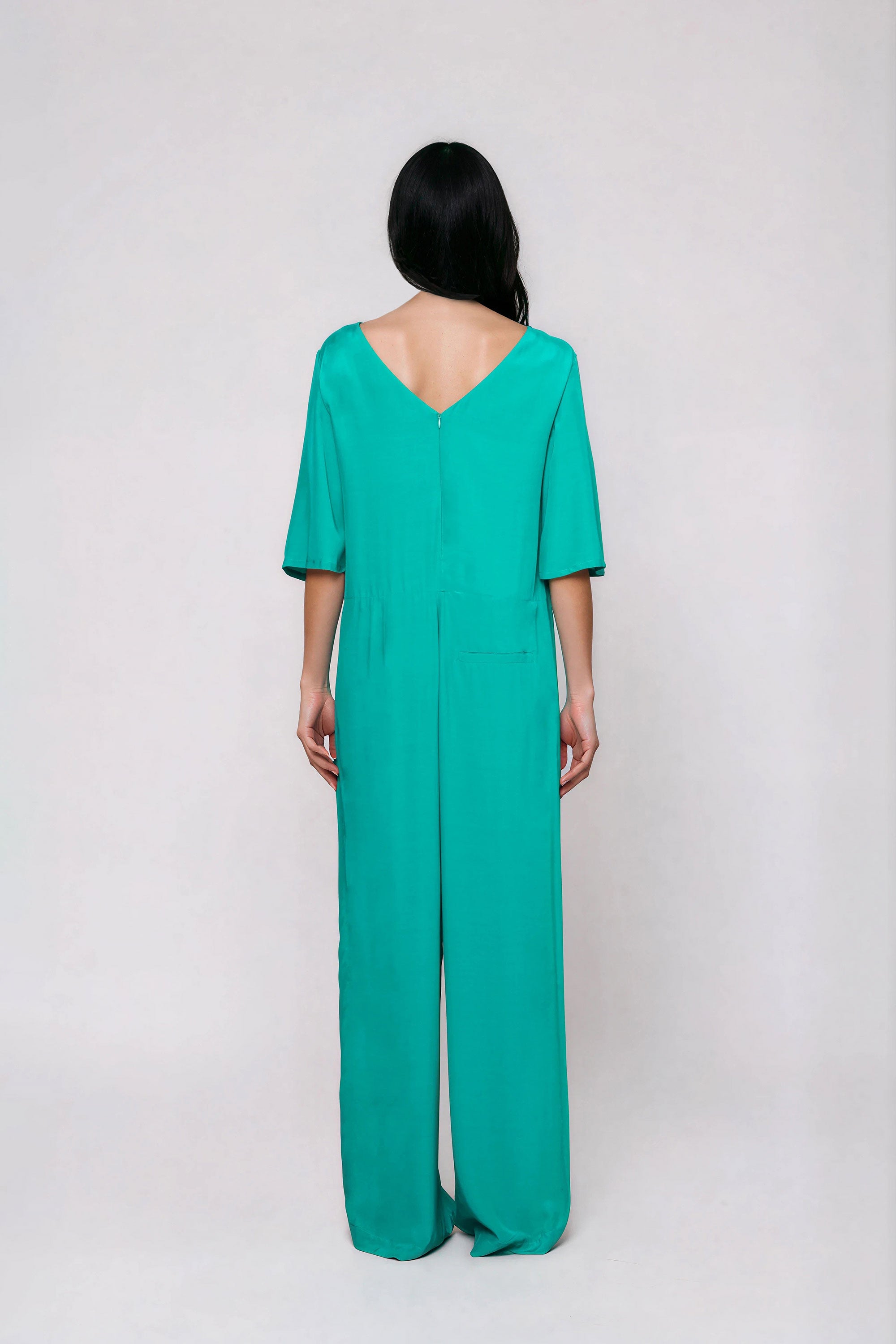 Greenviscosejumpsuitbackview.