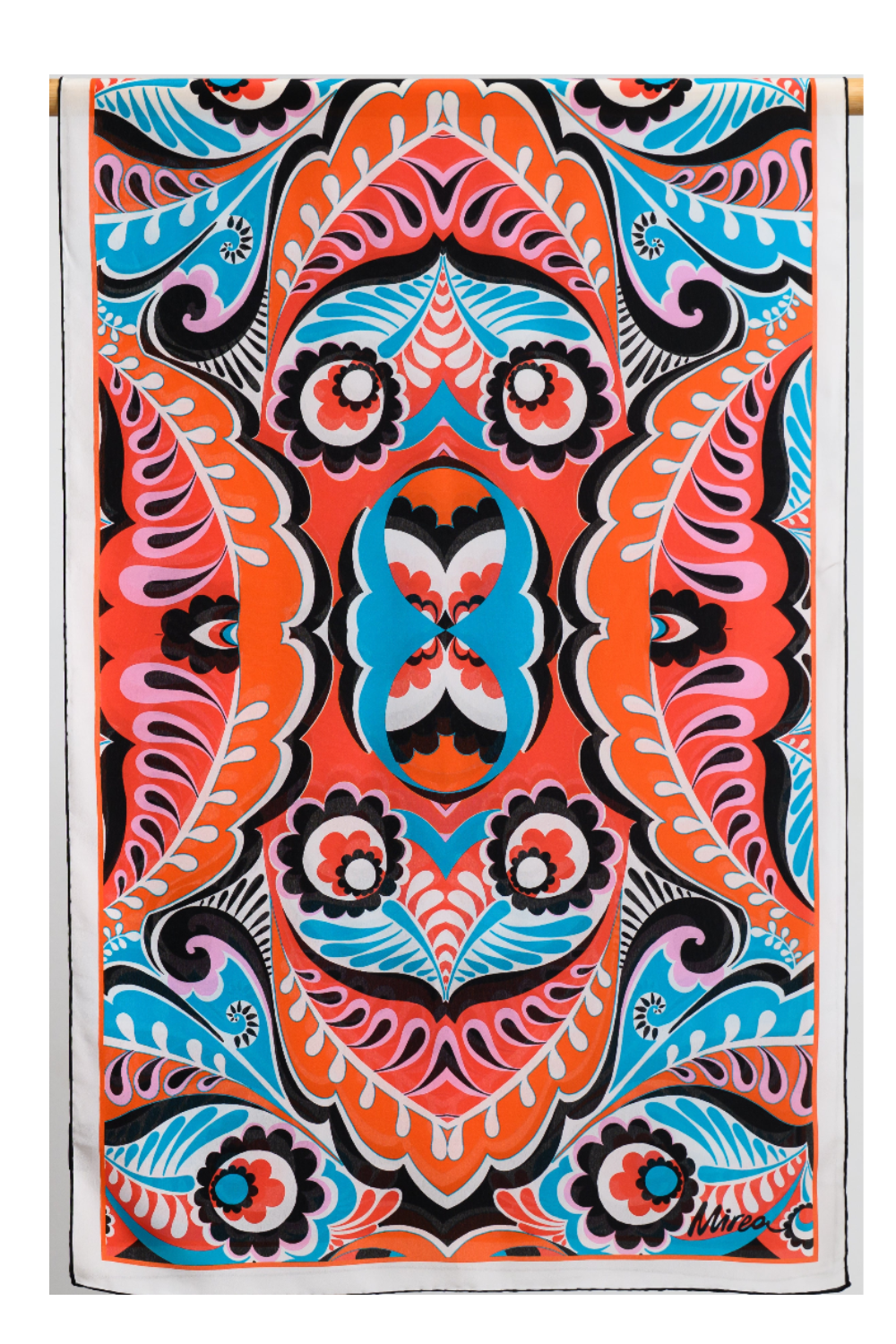Baroque Blossom Orange μαντίλι μεταξωτο