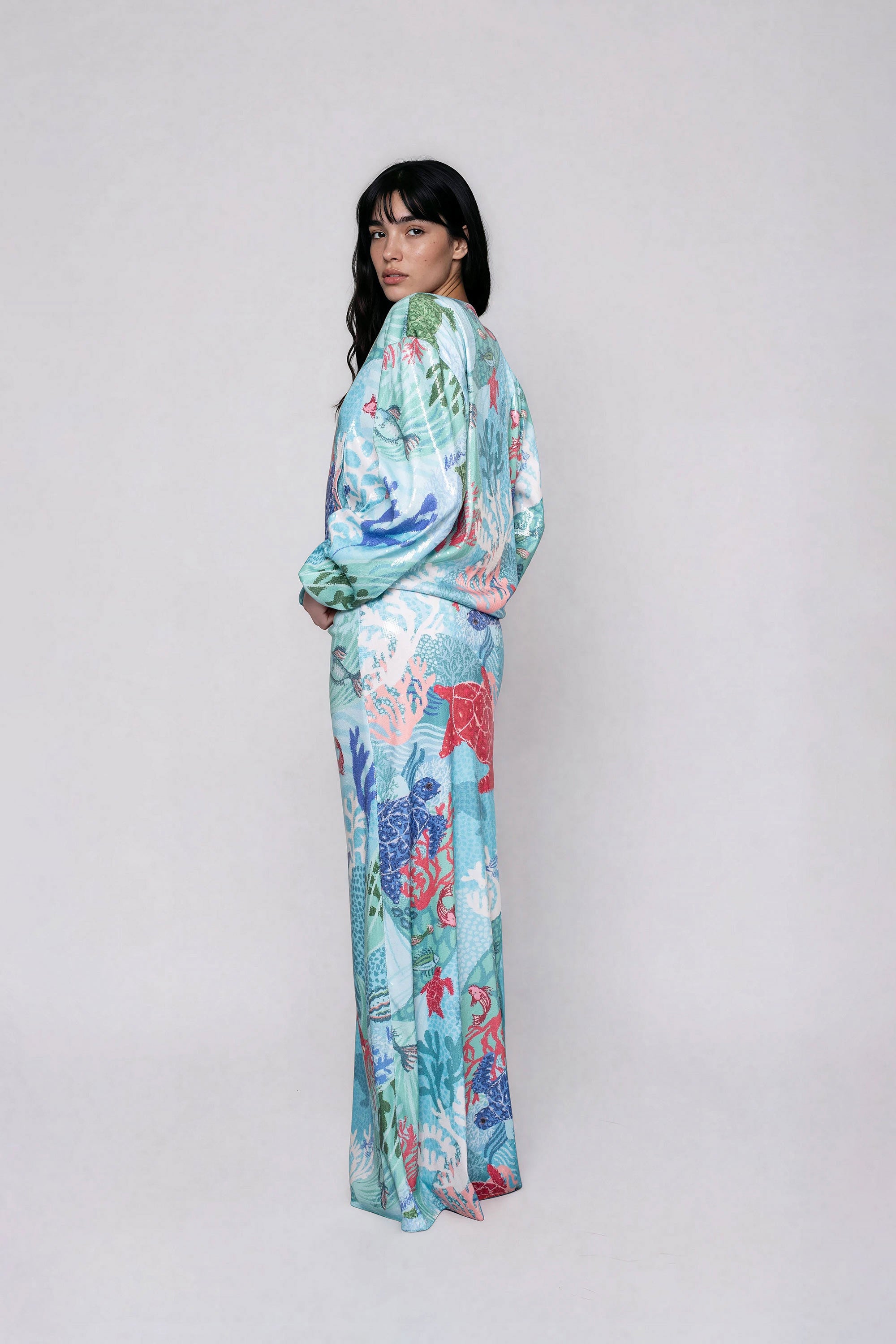 ALEXIA Bomber με παγιετα all over turtle