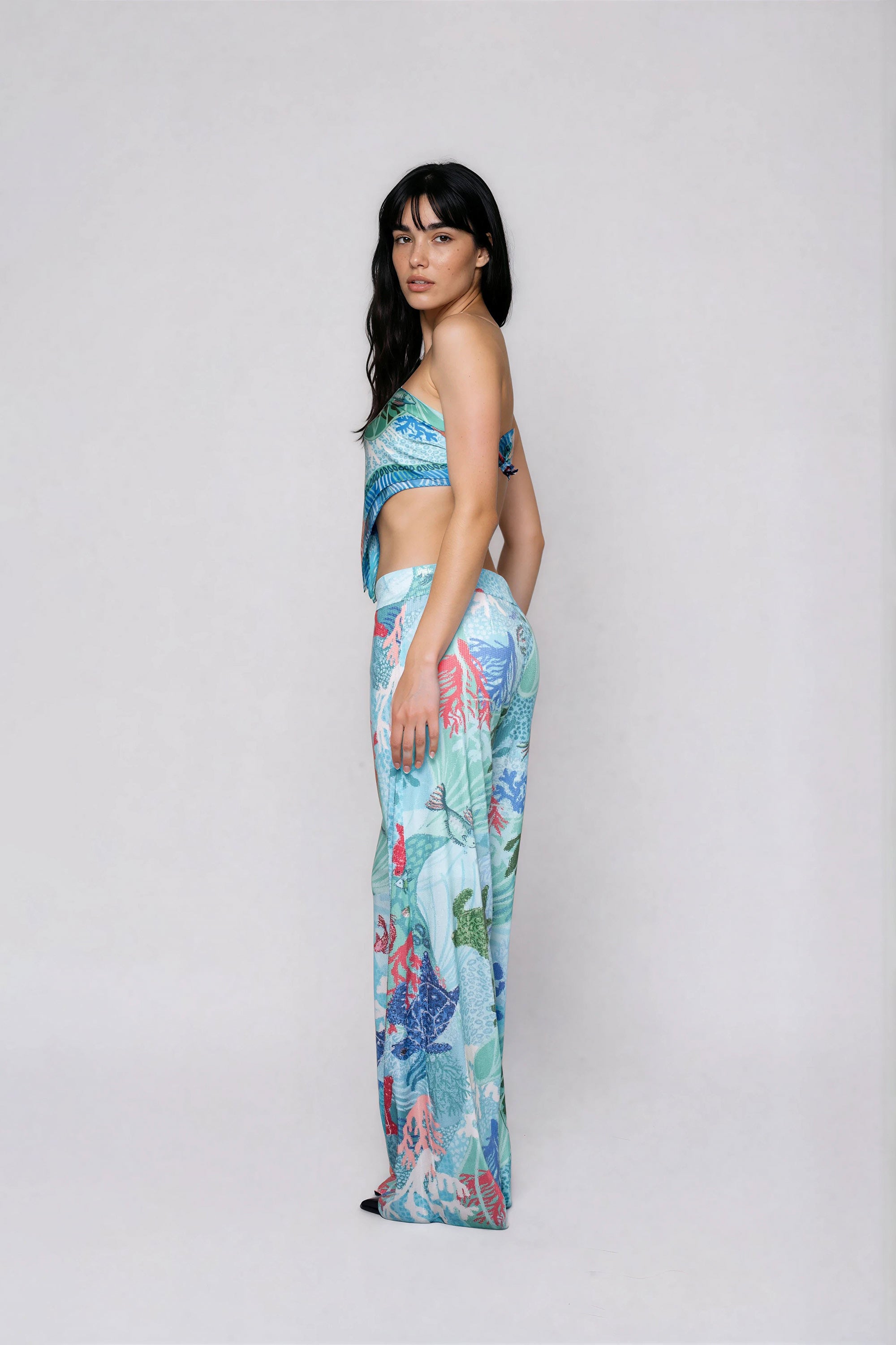 LILOU Παντελονι All Over Turtle