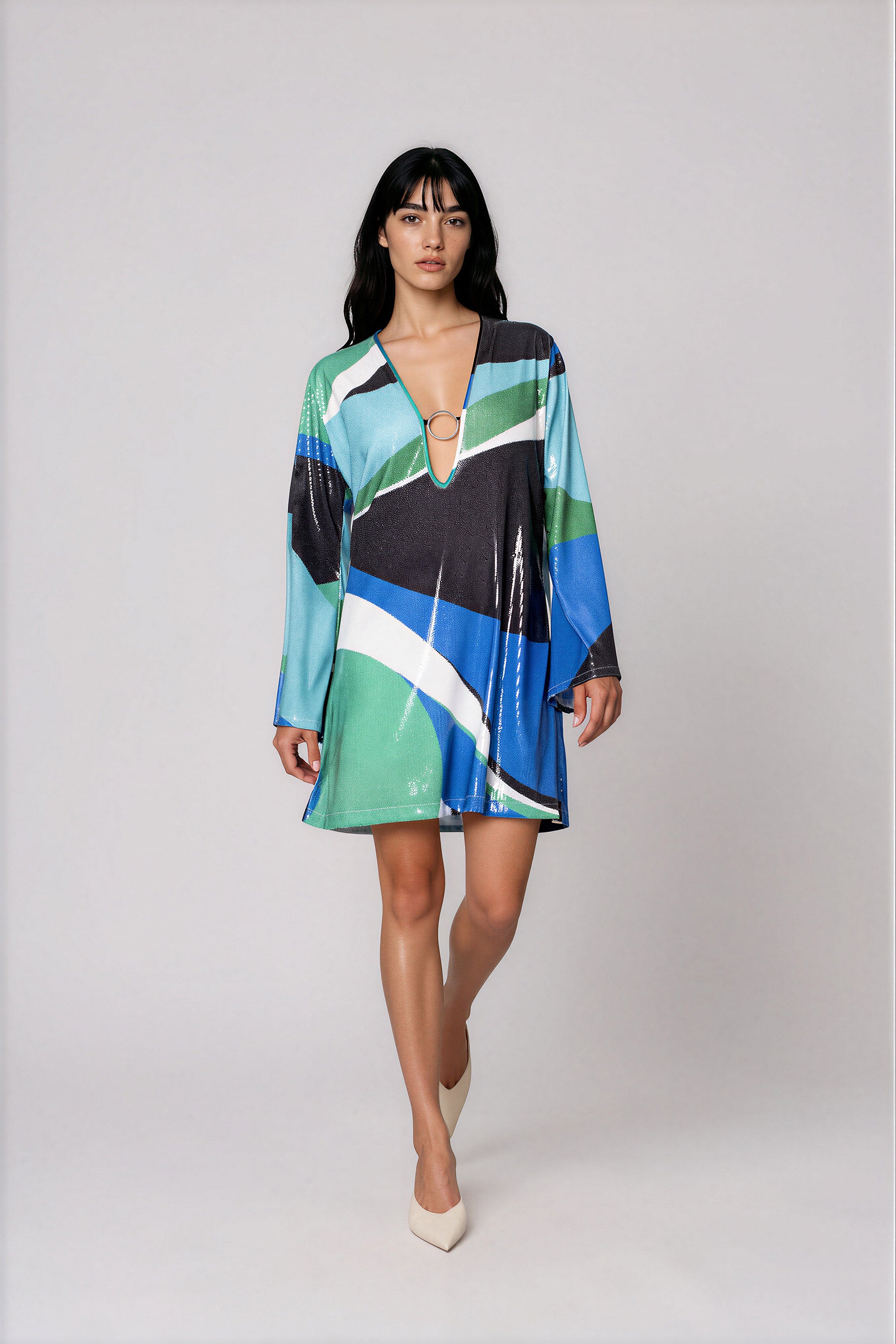 Lila Φορεμα με παγιέτα