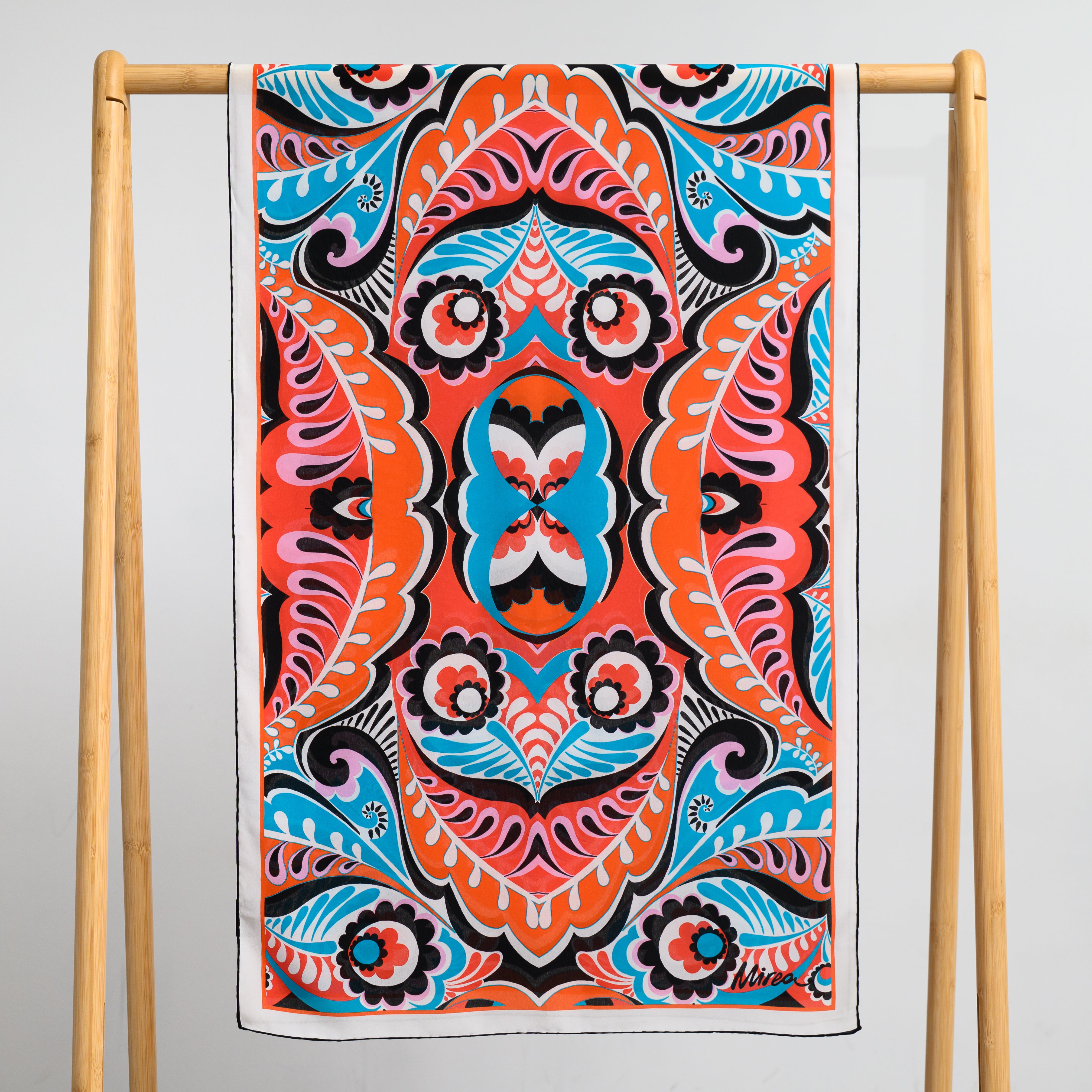 Baroque Blossom Orange μαντίλι μεταξωτο