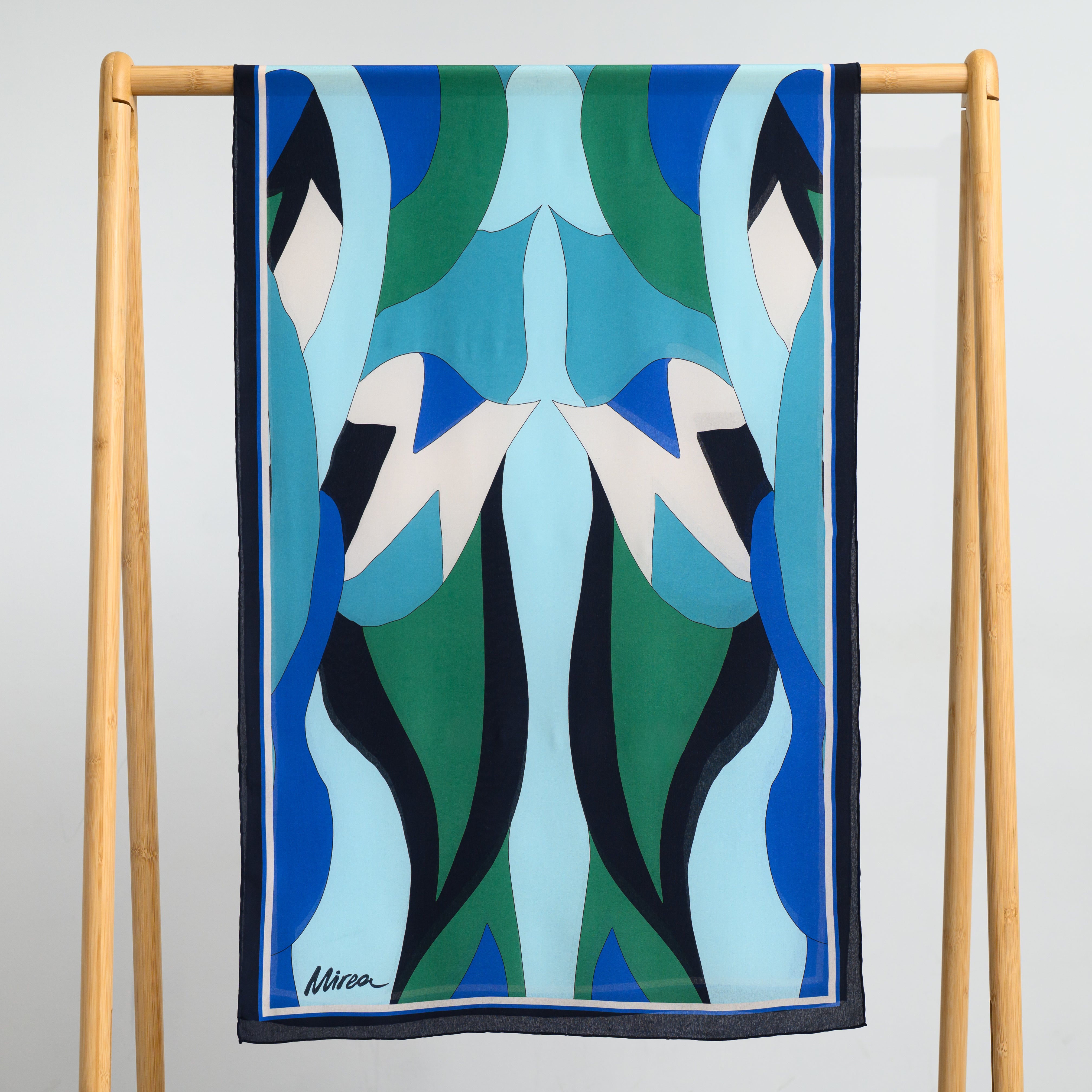 Ethereal Flow Blue φουλάρι μεταξωτό