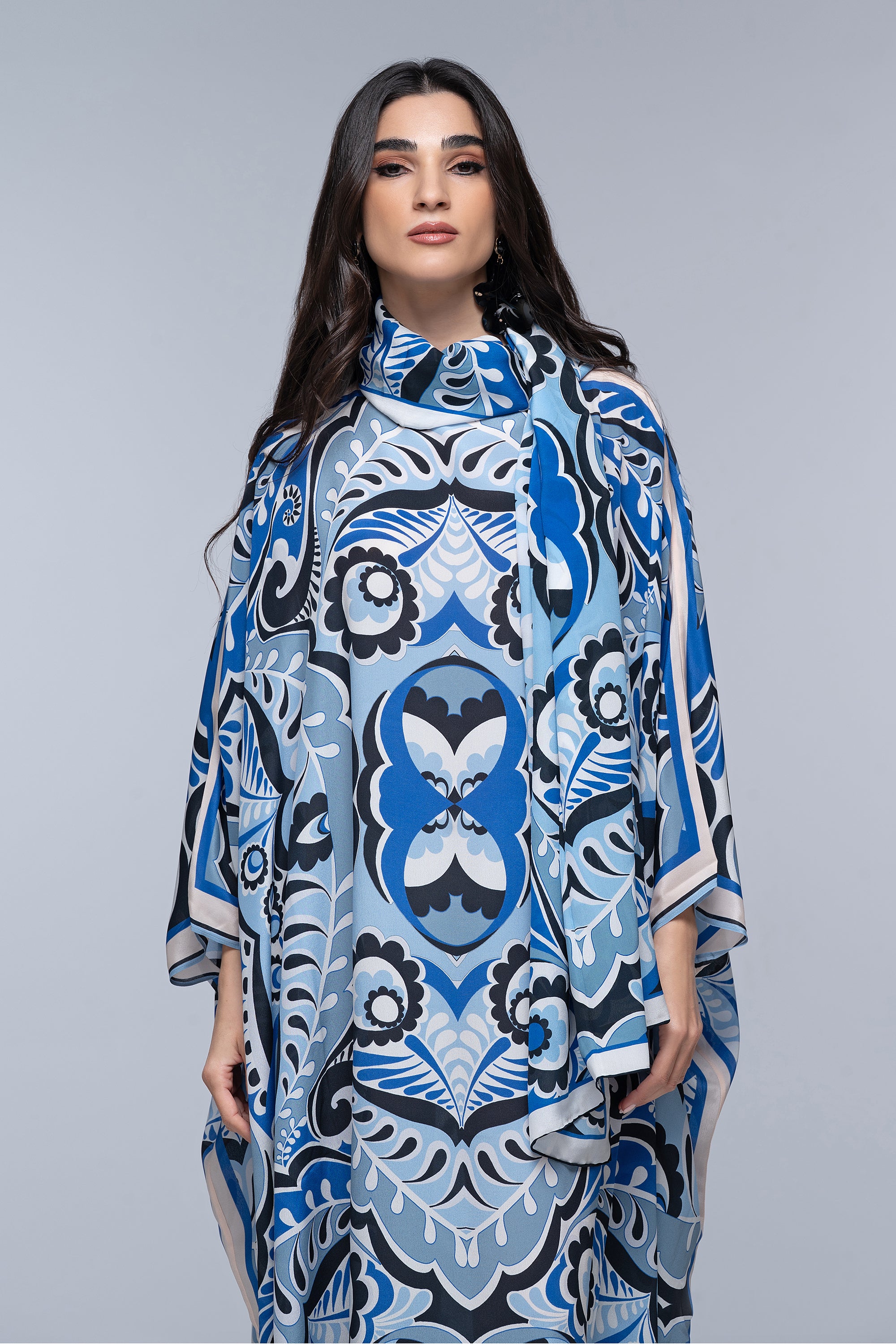 Kalindra Καφτανι Μεταξωτο Χειροποιητο