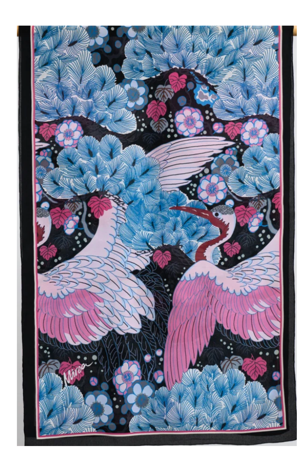 Flamingo Mirage Blue μαντιλι μεταξωτο
